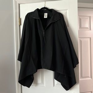 Rebook Black Poncho with Logo on Back, Size Small